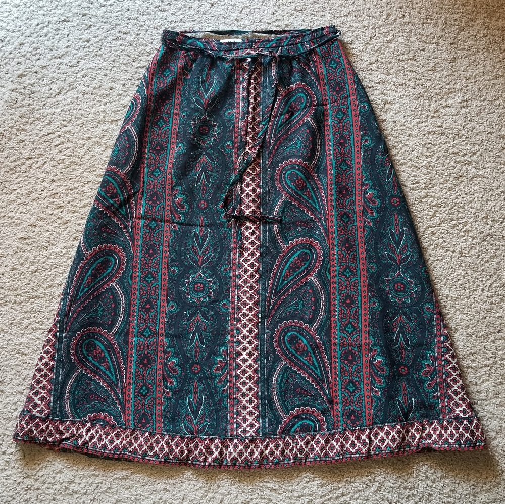 Vintage 1970s paisley skirt